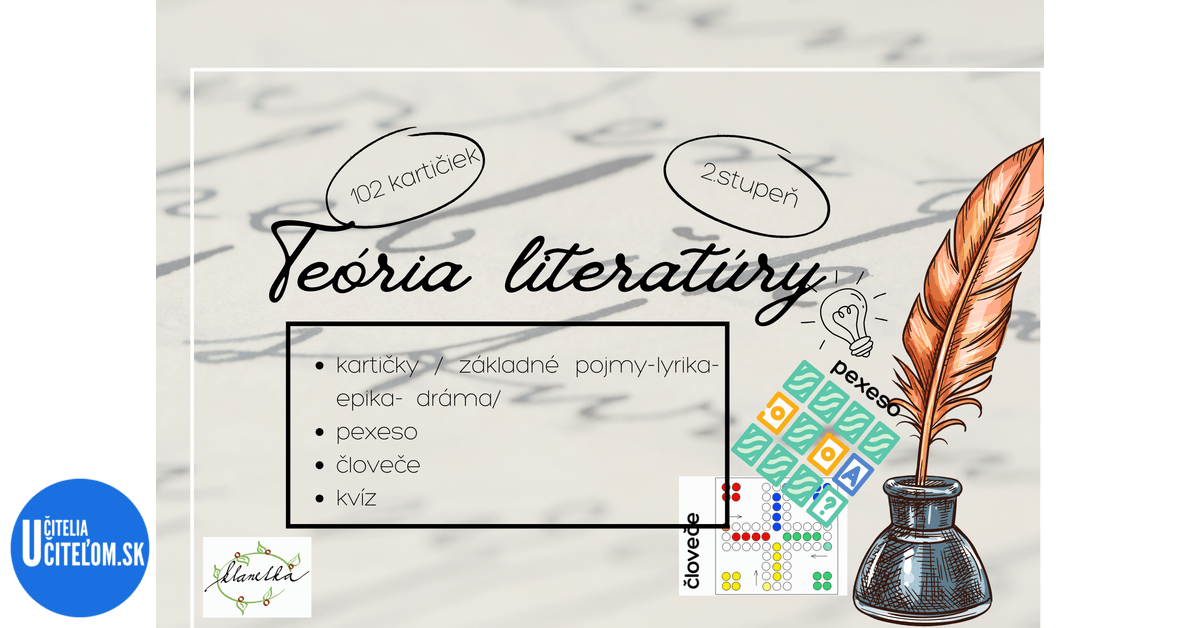Teória literatúry - človeče, pexeso - Slovenský Jazyk | UčiteliaUčiteľom.sk